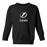 Toddler Black Tampa Bay Lightning Personalized Pullover Sweatshirt