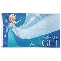 WinCraft Frozen Sparkle & Light 3' x 5' Single-Sided Deluxe Flag