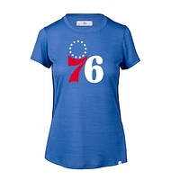 Women's Levelwear Heather Royal Philadelphia 76ers Lux Core T-Shirt