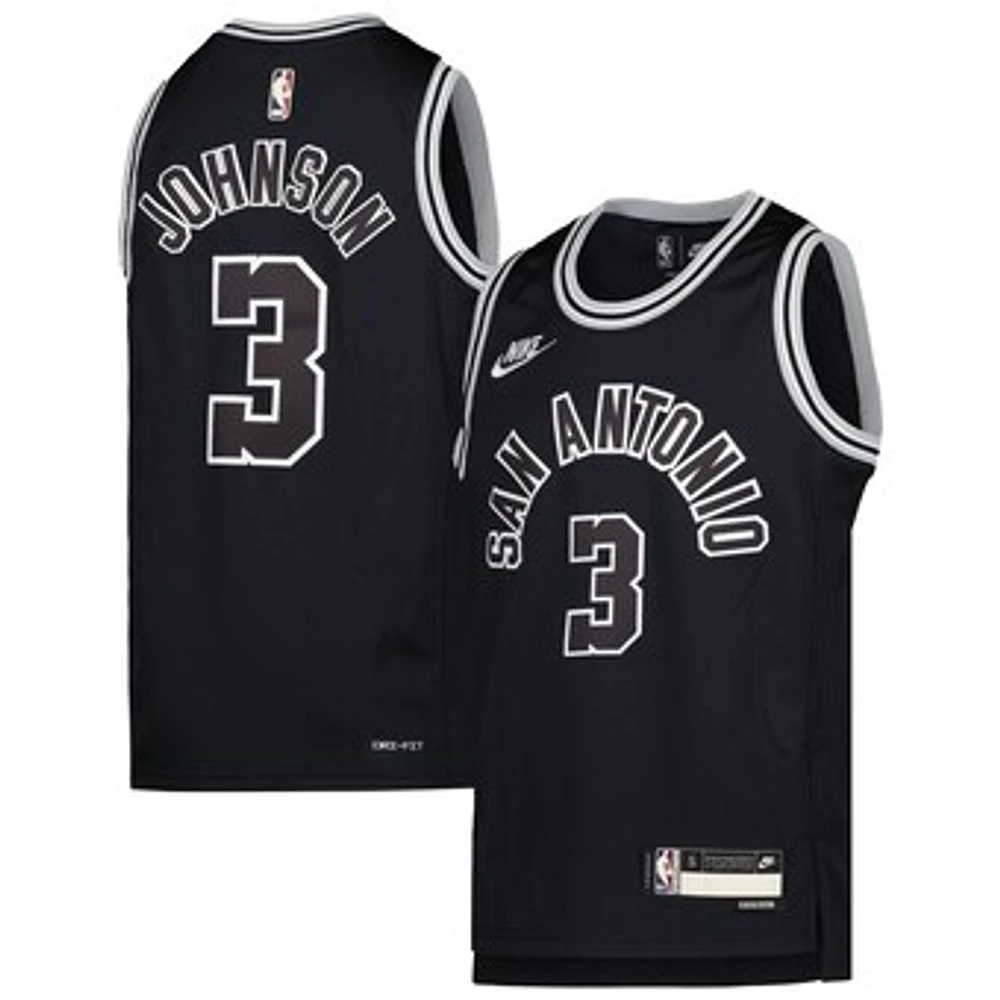 Youth Nike Keldon Johnson Black San Antonio Spurs 2022/23 Swingman Jersey - Classic Edition