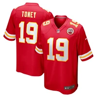 Men's Nike Kadarius Toney Red Kansas City Chiefs Game Player Jersey