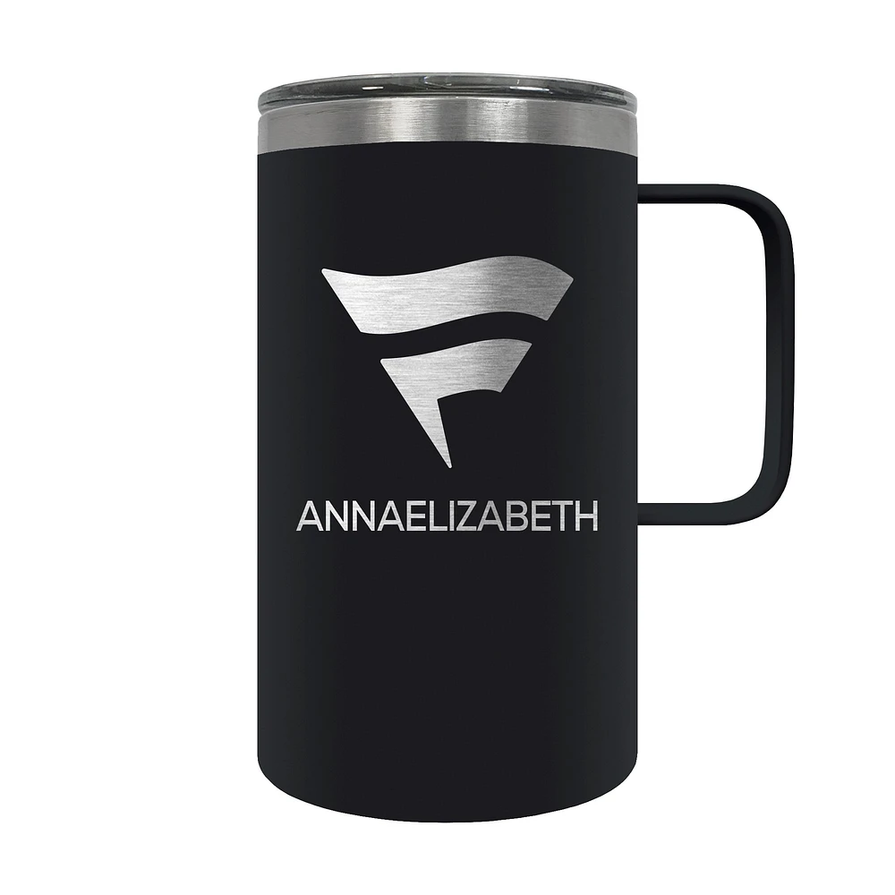 Black Fanatics Corporate 18oz. Personalized Hustle Travel Mug