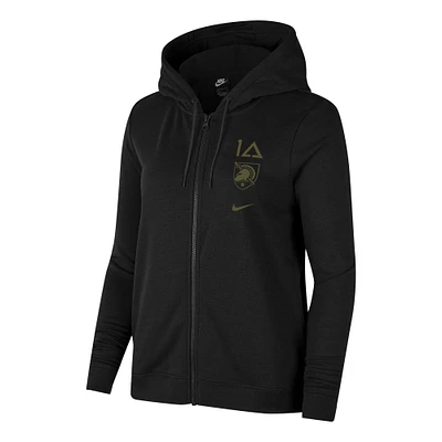 Women's Nike Black Army Black Knights 1st Armored Division Old Ironsides Operation Torch Full-Zip Hoodie