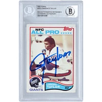 Lawrence Taylor New York Giants Autographed 1982 Topps NFC All Pro #434 Beckett Fanatics Witnessed Authenticated Rookie Card