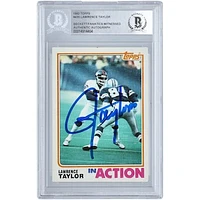 Lawrence Taylor New York Giants Autographed 1982 Topps In Action #435 Beckett Fanatics Witnessed Authenticated Rookie Card