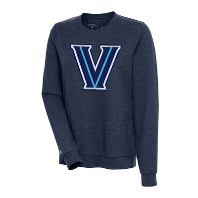 Women's Antigua Heather Navy Villanova Wildcats Action Pullover Sweatshirt