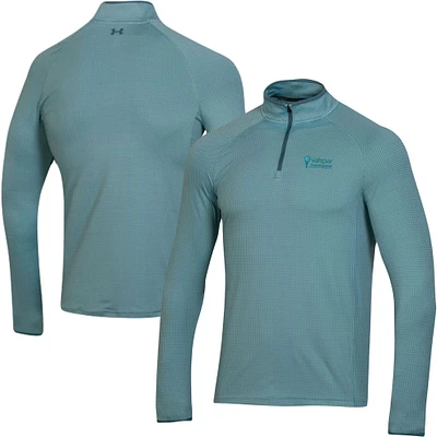 Men's Valspar Championship Under Armour Teal T2 Green Half Moon Raglan Quarter-Zip Top