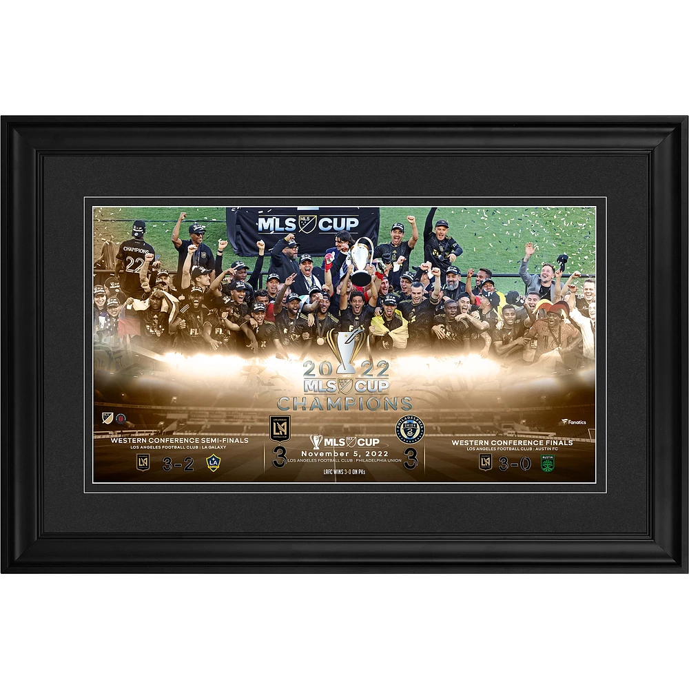LAFC Framed 10" x 18" 2022 MLS Cup Champions Panoramic Photograph