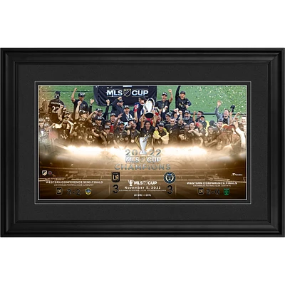 LAFC Framed 10" x 18" 2022 MLS Cup Champions Panoramic Photograph