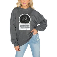 Women's Gameday Couture Charcoal Providence Friars Drop Shoulder Fleece Pullover Sweatshirt