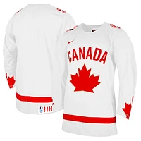 Nike White Hockey Canada One Leaf Replica Jersey