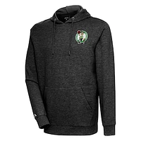 Men's Antigua Heather Black Boston Celtics Action Pullover Hoodie