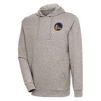 Men's Antigua Oatmeal Golden State Warriors Action Pullover Hoodie