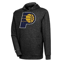 Men's Antigua Heather Black Indiana Pacers Action Pullover Hoodie