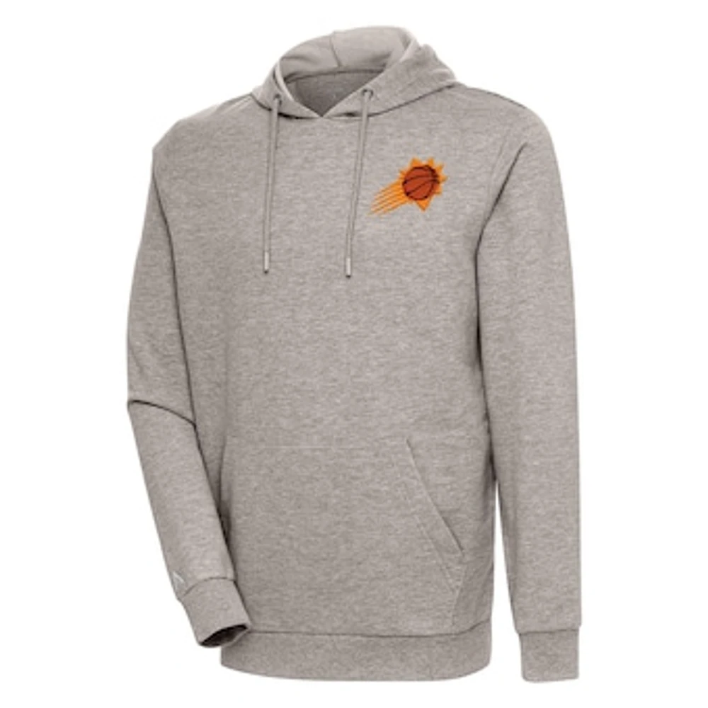 Men's Antigua Oatmeal Phoenix Suns Action Pullover Hoodie