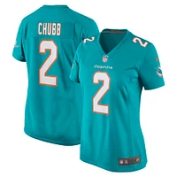 Women's Nike Bradley Chubb Aqua Miami Dolphins Game Player Jersey