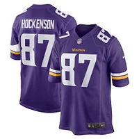 Men's Nike T.J. Hockenson Purple Minnesota Vikings Game Player Jersey