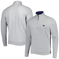 Men's B. Draddy Heather Gray Fanatics Corporate Russel Quarter-Zip Top