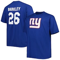 Men's Fanatics Saquon Barkley Royal New York Giants Big & Tall Team Player Name Number T-Shirt