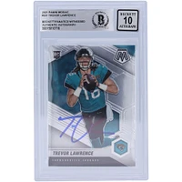Trevor Lawrence Jacksonville Jaguars Autographed 2021 Panini Mosaic #301 Beckett Fanatics Witnessed Authenticated 10 Rookie Card