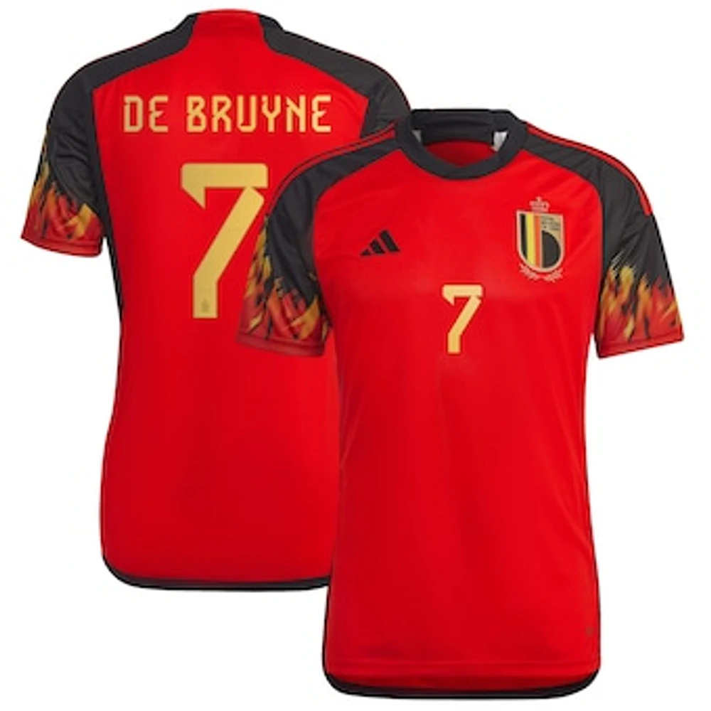 Men's adidas Kevin De Bruyne Red Belgium National Team 2022/23 Home Replica Jersey