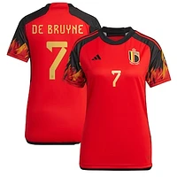 Women's adidas Kevin De Bruyne Red Belgium National Team 2022/23 Home Replica Jersey