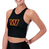 Women's Certo Black Washington Commanders Logo High Neck Midi Bra