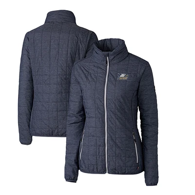 Women's Cutter & Buck Heather Navy Georgia Southern Eagles Rainier Eco Insulated Puffer Full-Zip Jacket