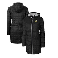 Women's Cutter & Buck Black Oregon Ducks Rainier Primaloft Eco Hooded Long Coat