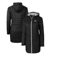Women's Cutter & Buck Black VCU Rams Rainier Primaloft Eco Hooded Long Coat
