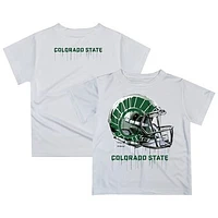 Infant White Colorado State Rams Dripping Helmet T-Shirt