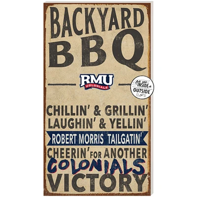 Robert Morris Colonials 11'' x 20'' Indoor/Outdoor BBQ Sign