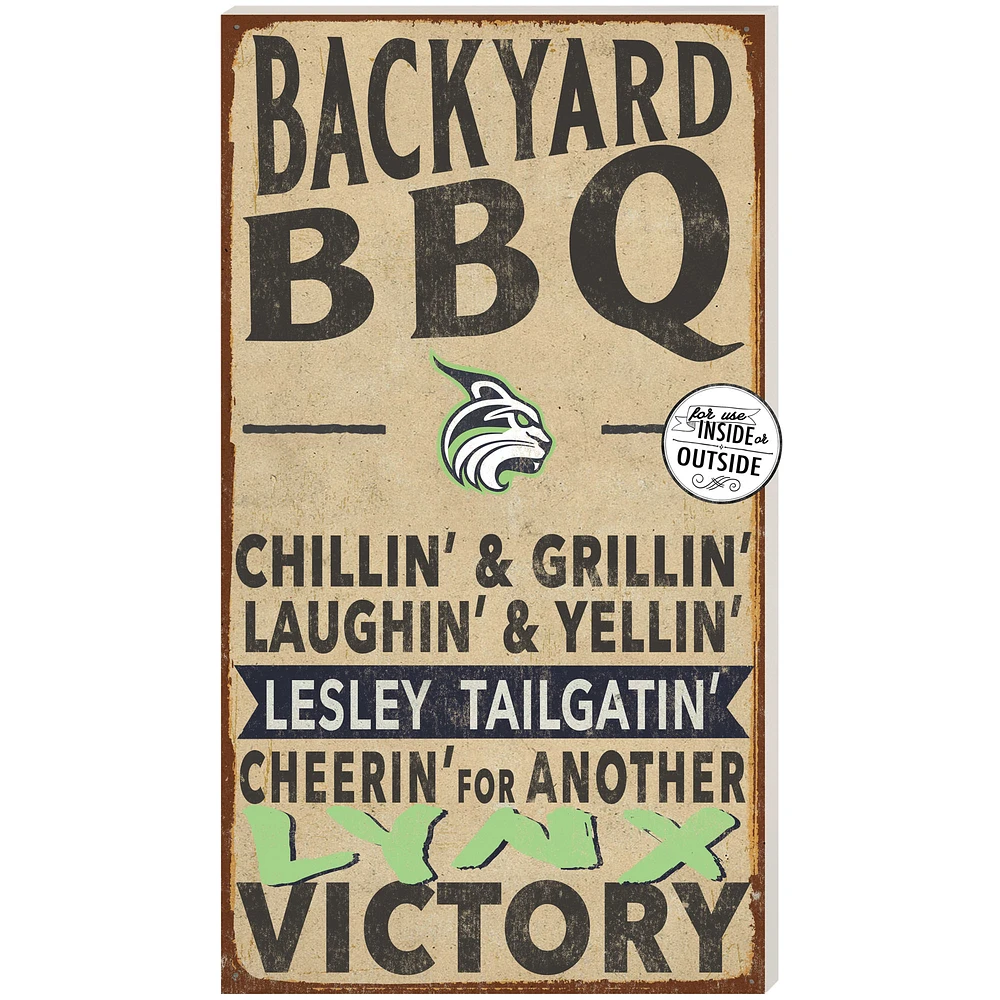 Lesley Lynx 11'' x 20'' Indoor/Outdoor BBQ Sign