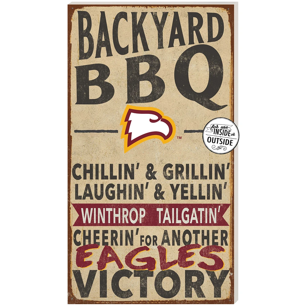 Winthrop Eagles 11'' x 20'' Indoor/Outdoor BBQ Sign