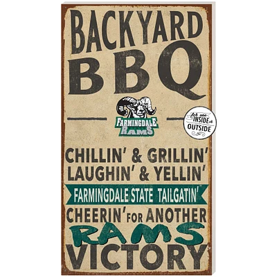 SUNY Farmingdale State Rams 11'' x 20'' Indoor/Outdoor BBQ Sign