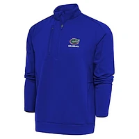Men's Antigua Royal Florida Gators Baseball Generation Quarter-Zip Pullover Top