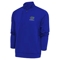 Men's Antigua Royal Florida Gators Baseball Generation Quarter-Zip Pullover Top