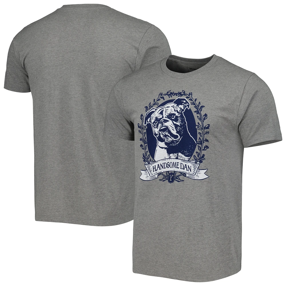 Men's Homefield Heather Gray Yale Bulldogs Handsome Dan T-Shirt