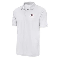 Men's Antigua White Texas A&M Aggies Football Big & Tall Legacy Pique Polo