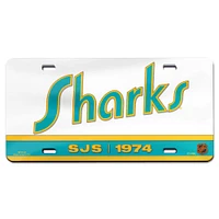 WinCraft San Jose Sharks Reverse Retro Laser-Cut License Plate