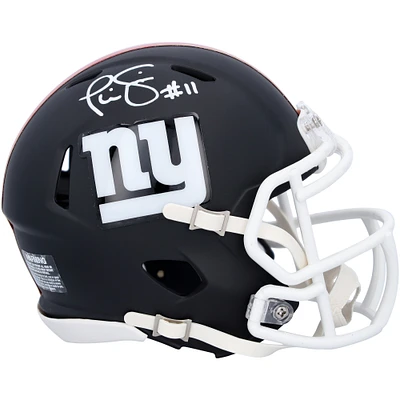Phil Simms New York Giants Autographed Riddell Black Matte Speed Mini Helmet