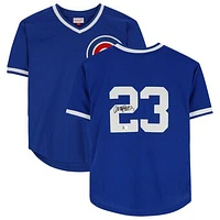 Ryne Sandberg Royal Chicago Cubs Autographed Mitchell & Ness Replica Jersey