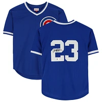 Ryne Sandberg Royal Chicago Cubs Autographed Mitchell & Ness Replica Jersey