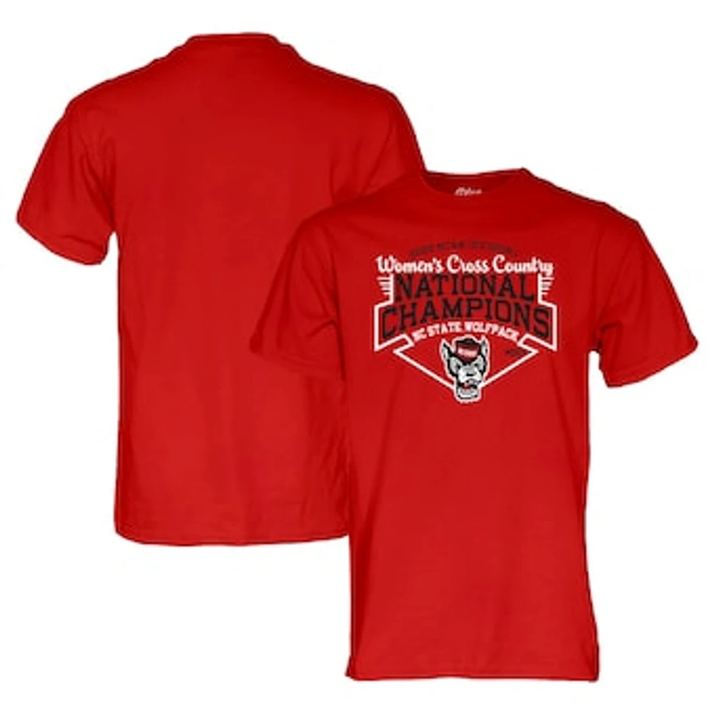 Men's Blue 84 Red NC State Wolfpack 2022 NCAA Women's Cross Country National Champions T-Shirt