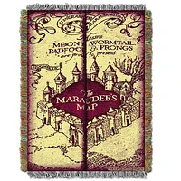 The Northwest Group Harry Potter The Marauders Map 46'' x 60'' Woven Tapestry Throw Blanket