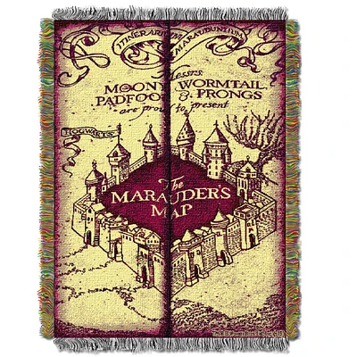 The Northwest Group Harry Potter The Marauders Map 46'' x 60'' Woven Tapestry Throw Blanket
