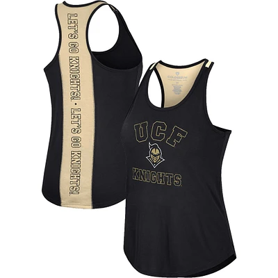 Women's Colosseum Black UCF Knights 10 Days Racerback Scoop Neck Tank Top