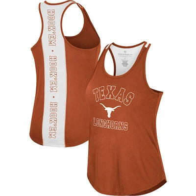 Women's Colosseum Texas Orange Texas Longhorns 10 Days Racerback Scoop Neck Tank Top