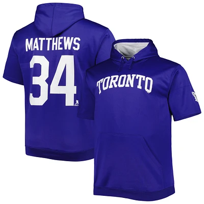 Men's Fanatics Auston Matthews Blue Toronto Maple Leafs Big & Tall Name Number Pullover Hoodie