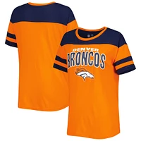 Women's G-III 4Her by Carl Banks Orange/Navy Denver Broncos Play the Ball T-Shirt